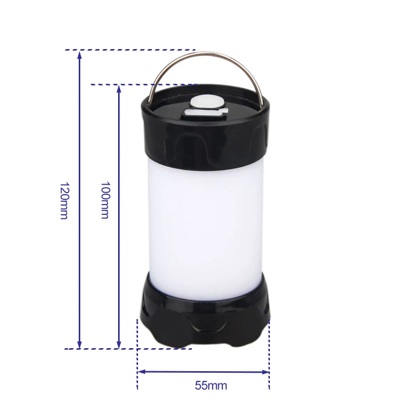 380LM USB Rechargeable Portable Lanterns Magnet Portable Outdoor LED Camping Lantern Flashlight Waterproof IPX-4 White Red Light