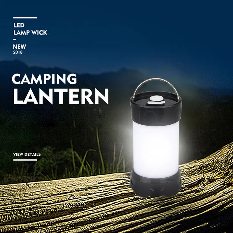 380LM USB Rechargeable Portable Lanterns Magnet Portable Outdoor LED Camping Lantern Flashlight Waterproof IPX-4 White Red Light